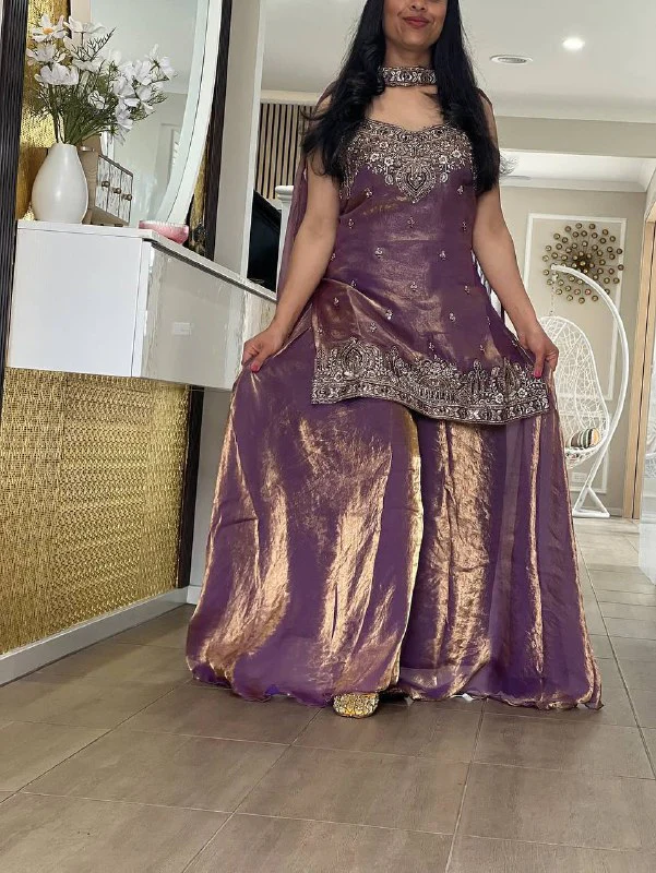 Majestic Purple Outfit for Cultural Celebrations - Image 8