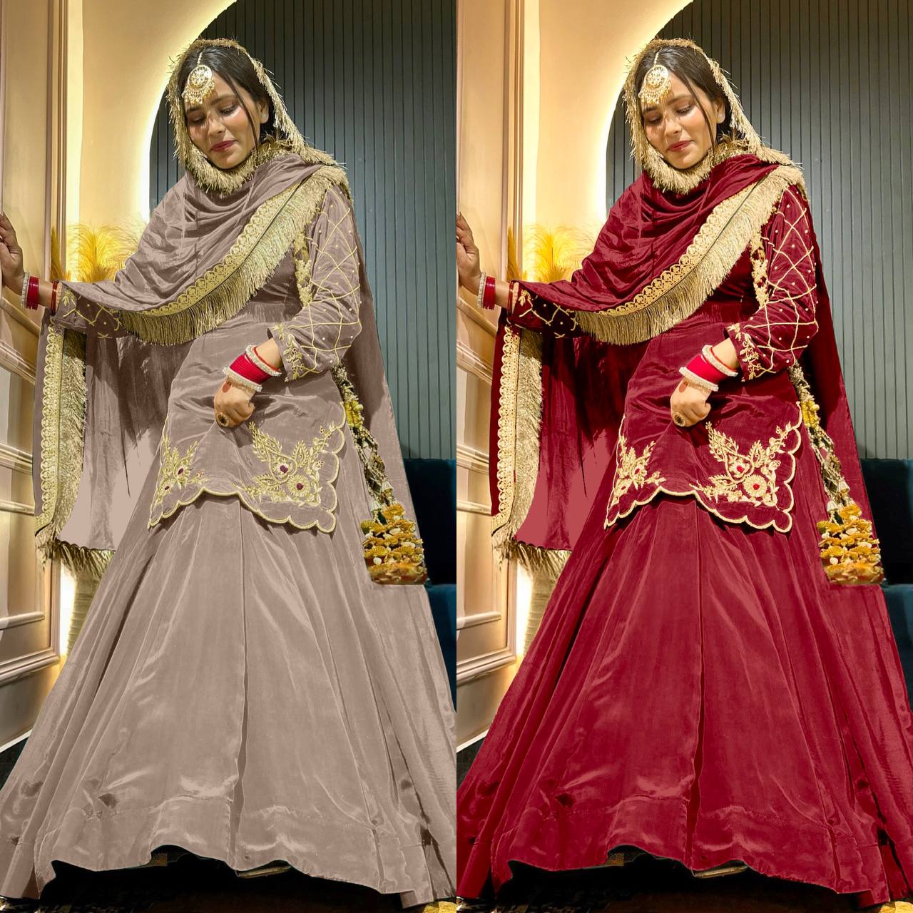 Regal Zari and Stone Embellished Hand work. - Image 11