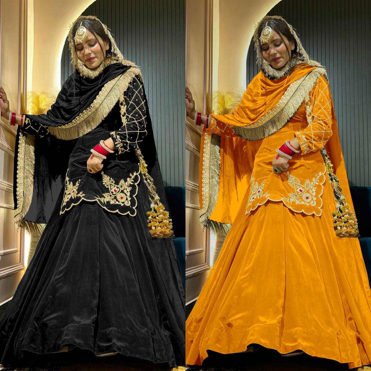 Regal Zari and Stone Embellished Hand work. - Image 16