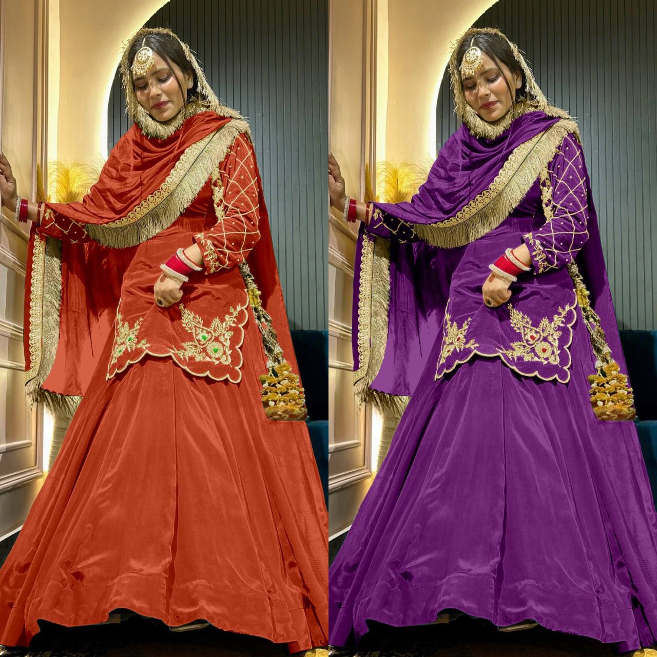 Regal Zari and Stone Embellished Hand work. - Image 22