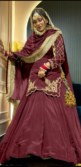 Regal Zari and Stone Embellished Hand work. - Image 27