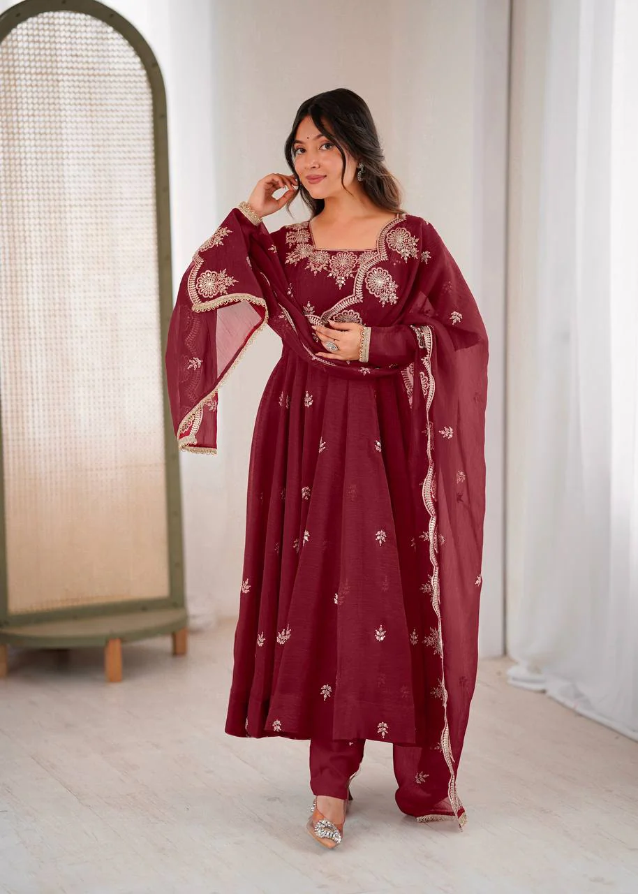 Timeless Beauty in Rich Burgundy Hues - Image 10