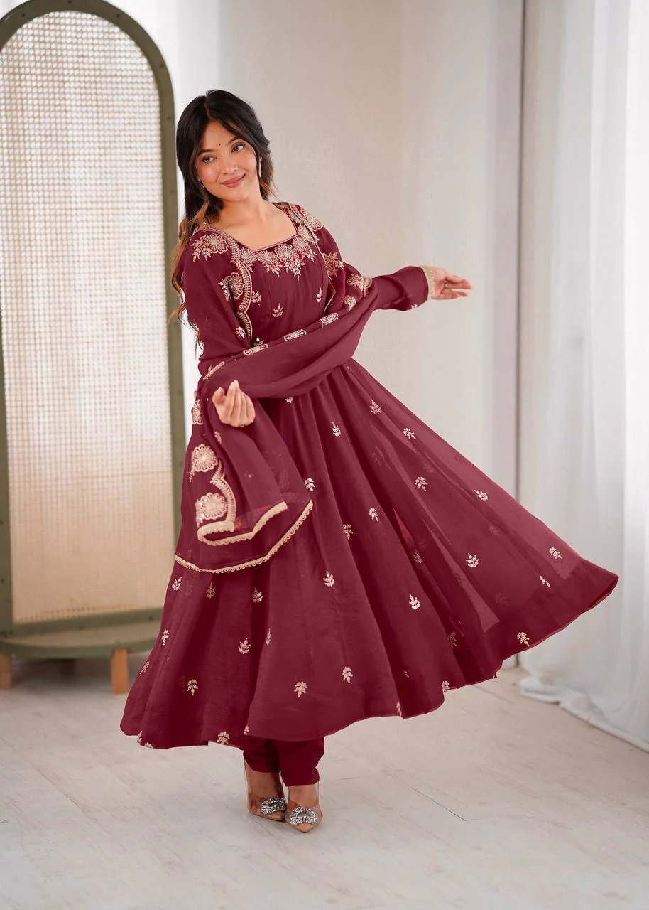 Timeless Beauty in Rich Burgundy Hues - Image 11