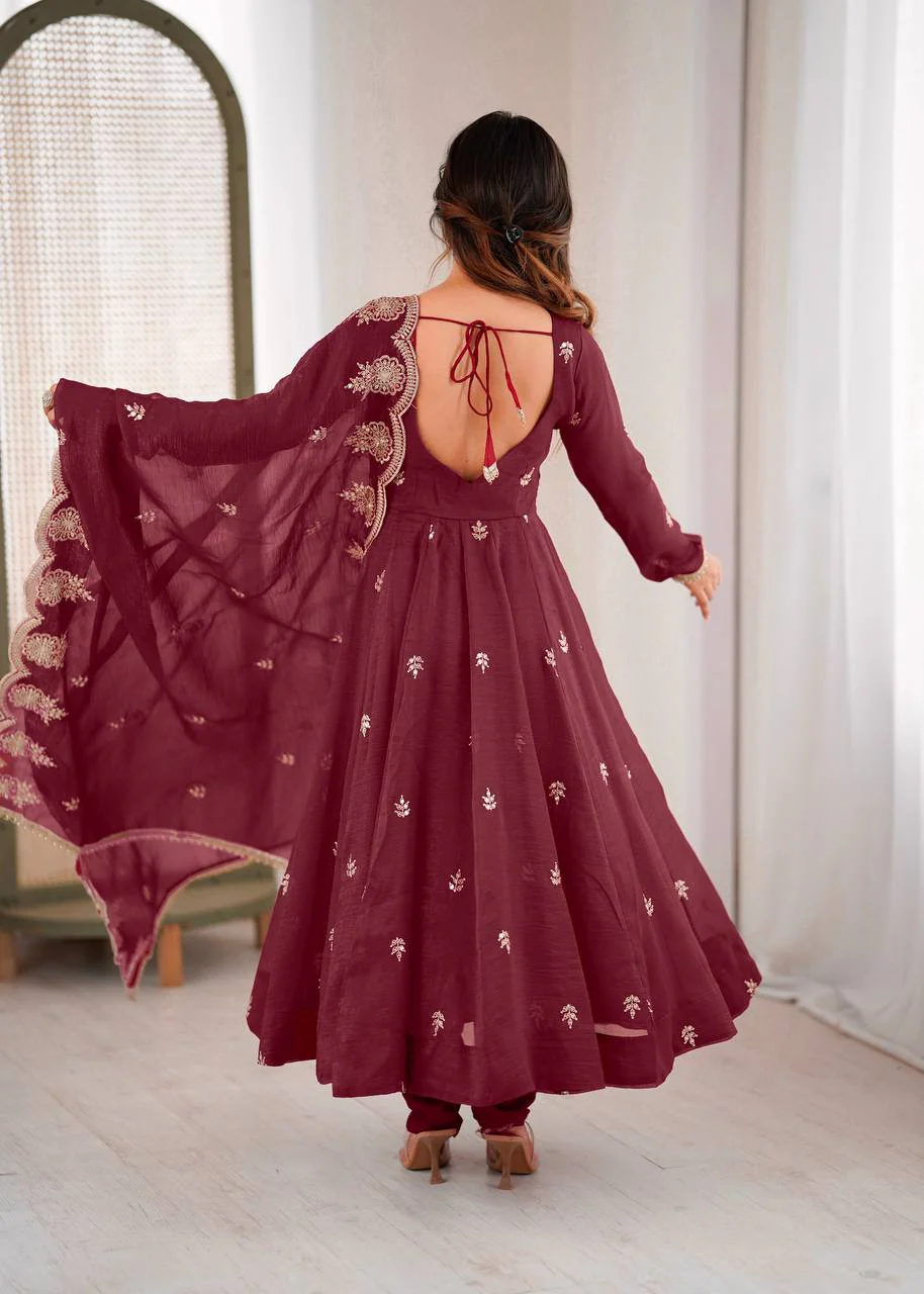 Timeless Beauty in Rich Burgundy Hues - Image 12